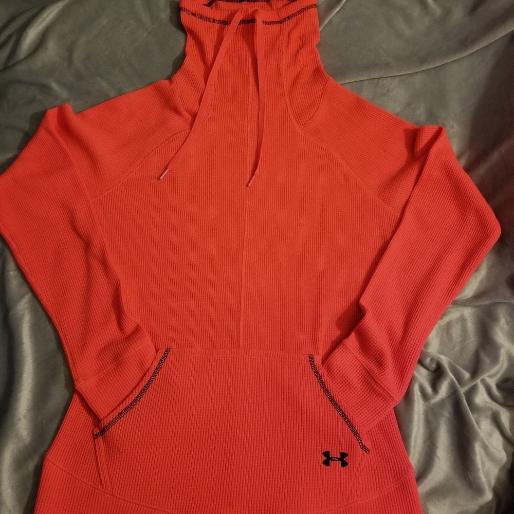 Under Armour pink funnel neck sweat shirt Sz S